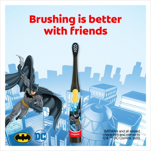 Colgate Kids Battery Toothbrush Extra Soft Batman 3+ Years