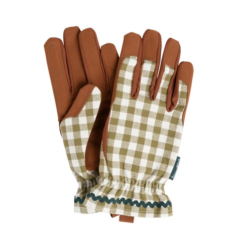 Burgon & Ball Colour Collection Gloves Olive Check
