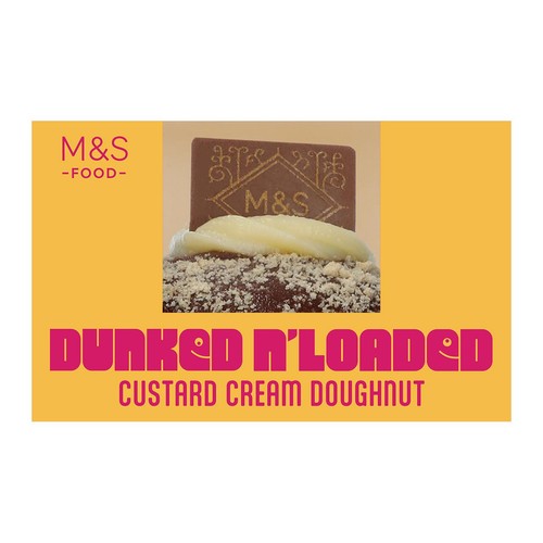 M&S Dunked & Loaded Custard Cream Doughnut