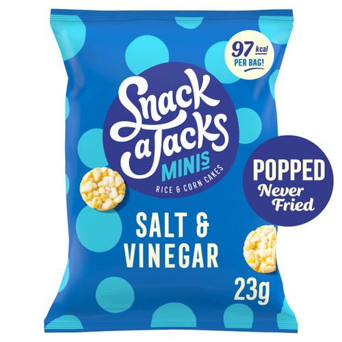 Snack a Jacks Salt & Vinegar Rice Cakes, 23g Snack a Jacks Salt & Vinegar Rice Cakes, 23g