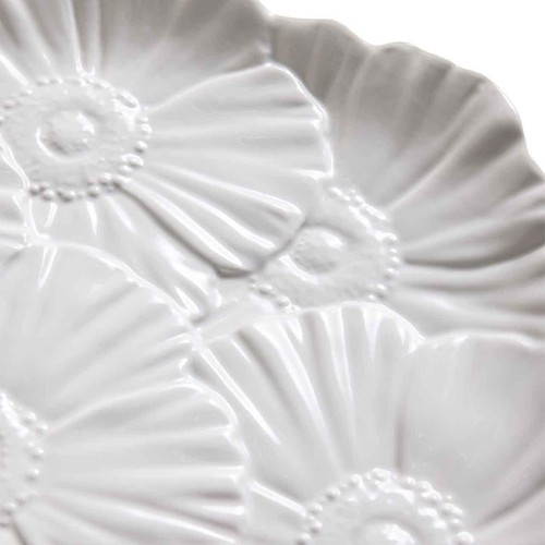 M&S Floral Platter, White