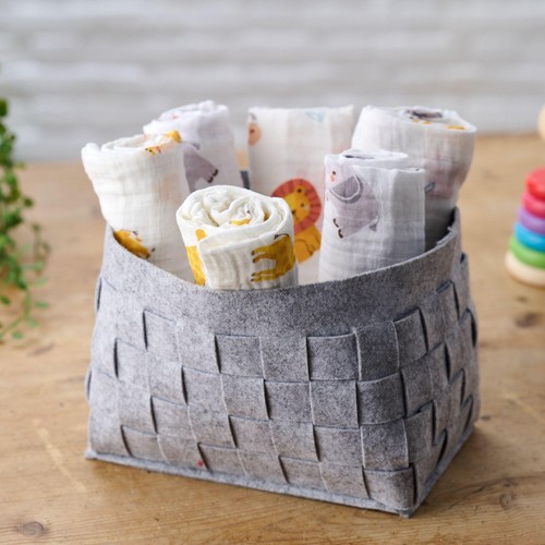 Bloomsbury Mill Organic Muslin Squares, Jungle Cubs, 6 pack