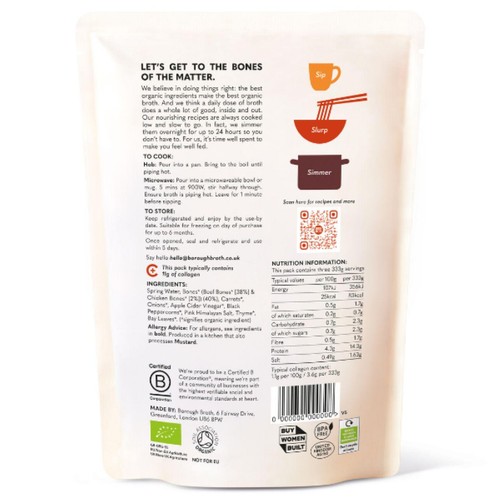 Borough Broth Organic Beef Bone Broth Large Pack