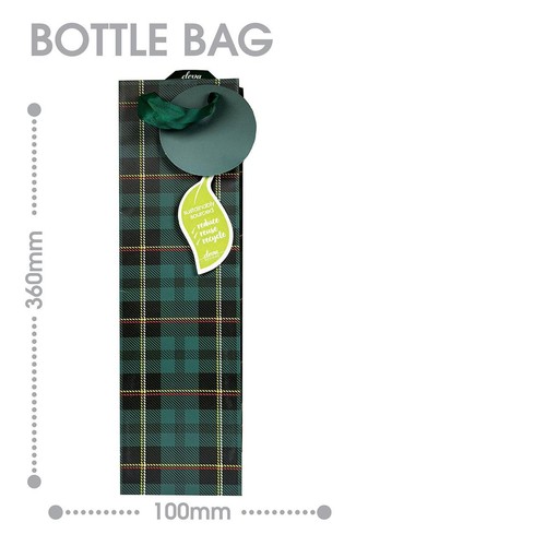 Tartan Christmas Bottle Bag