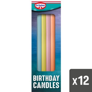 Dr. Oetker 12 Rainbow Birthday Candles