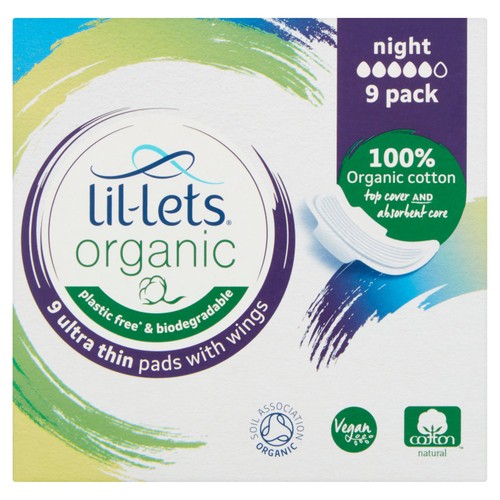Lil-lets Organic Pads Night