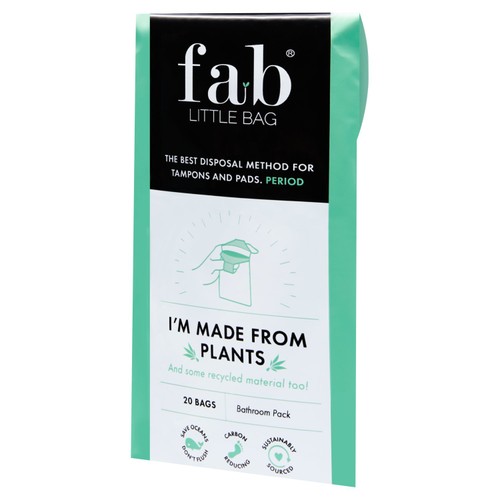 FabLittleBag Sustainably Sourced Bags for Tampons and Pads Bathroom Pack