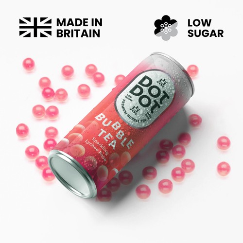 Dot Dot Sparkling Lychee Rose Bubble Tea