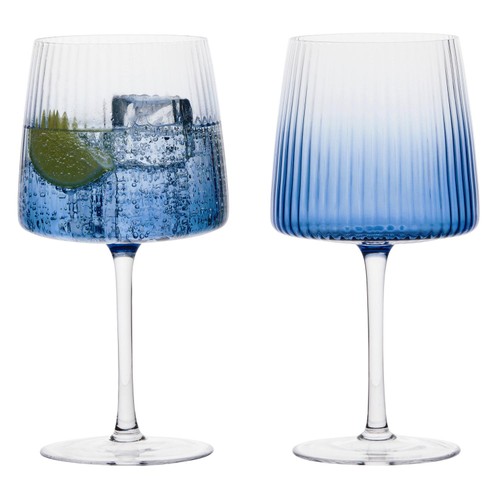 Anton Studio Designs Empire Blue Gin Glasses