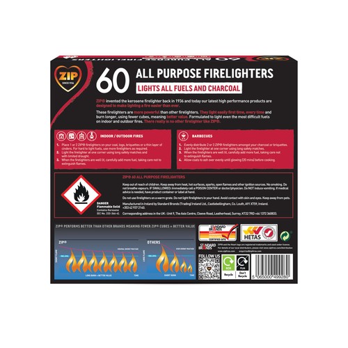 Zip All Purpose Firelighters Block 60