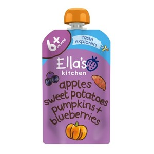 Ella's Kitchen Organic Sweet Potatoes, Pumpkin, Apples & Blueberries Baby Food Pouch 4+ Months 120g