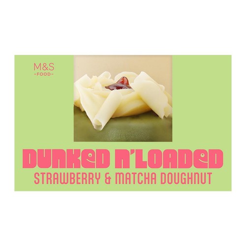 M&S Dunked & Loaded Strawberry & Matcha Doughnut