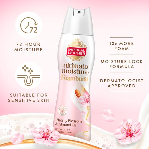Imperial Leather Ultimate Moisture Cherry Blossom & Almond Oil Foamburst