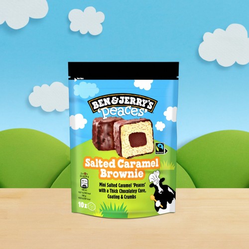 Ben & Jerry's Salted Caramel Brownie Peaces Ice Cream Frozen Snack