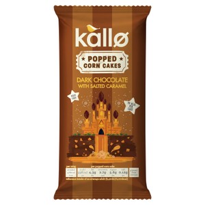 Kallo Dark Chocolate with Salted Caramel Popped Corn Cakes
