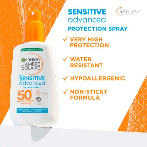 Ambre Solaire SPF 50+ Sensitive Sun Cream Spray