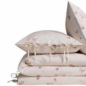 Pressed Floral Printed Bedset, Single, Biscuit