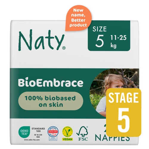 Naty BioEmbrace Nappies Size 5 (11-25kg)