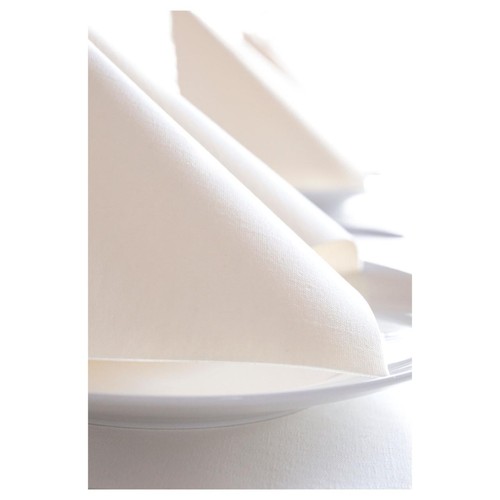 White Luxury Compostable Large Paper Napkins