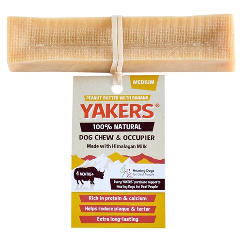 Yakers Peanut Butter & Banana Medium Dog Chew