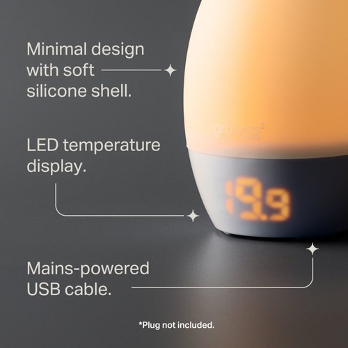 Tommee Tippee Gro Egg 2 Night Light and Digital Room Thermometer
