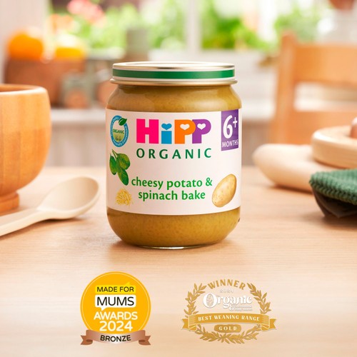 HiPP Organic Cheesy Potato & Spinach Bake Baby Food Jar 6+ Months