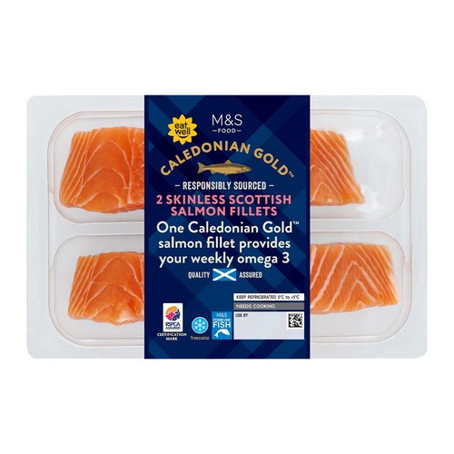 M&S 2 Skinless & Boneless Salmon Fillets