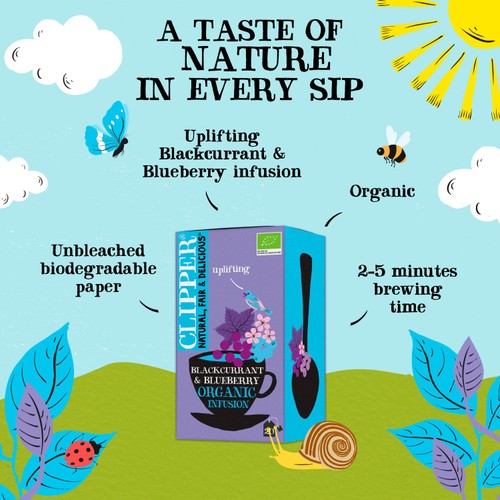 Clipper Blackcurrant & Blueberry Organic Tea Bags