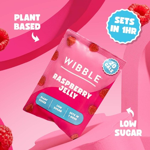 Wibble Plant-based Raspberry Jelly Crystals