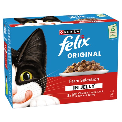 Felix Original Farm Selection in Jelly Wet Cat Food