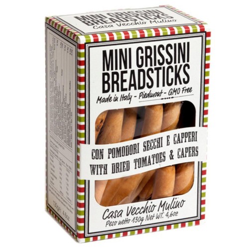 Vecchio Mulino Mini Grissini with Tomatoes & Capers