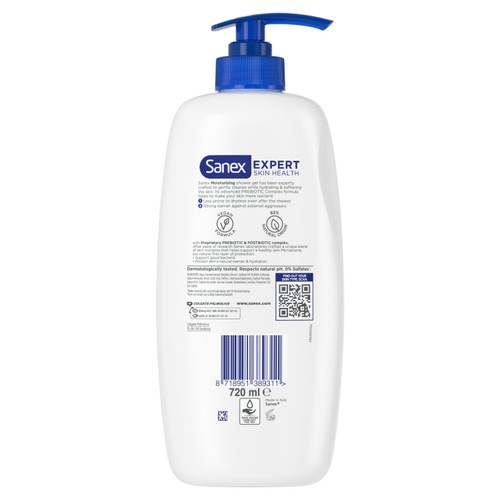 Sanex Expert Skin Health Moisturising Body Wash Shower Gel Pump