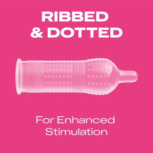 Durex Pleasure Me Condoms Ribbed & Dotted Regular Fit