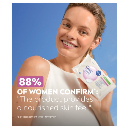 NIVEA Biodegradable Cleansing Face Wipes for Dry Skin 