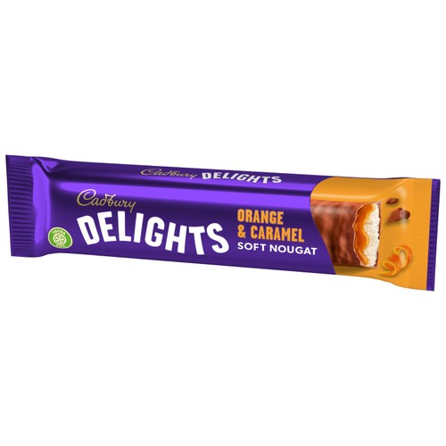 Cadbury Delights Soft Nougat Orange & Caramel Chocolate Bars