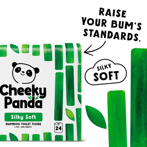 Cheeky Panda Natural Bamboo Toilet Tissue
