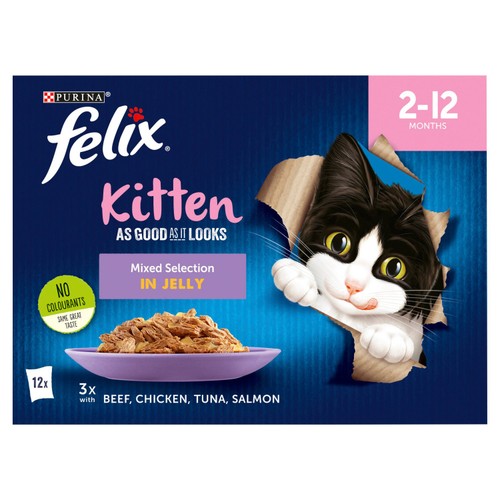 Felix As Good As it Looks Kitten Mixed in Jelly Wet Cat Food