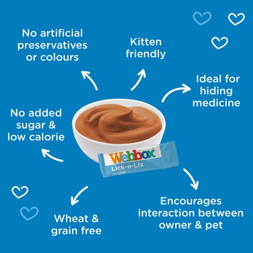 Webbox Lick-e-Lix with Liver, Yoghurty Cat Treats