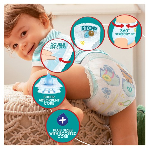 Pampers Baby-Dry Nappy Pants Size 6+ Extra Absorption Jumbo+ Pack