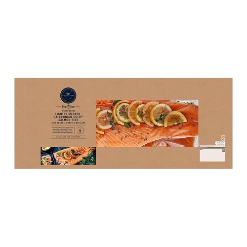 M&S Scottish Lightly Smoked Salmon Side with Orange, Honey & Bay Leaf