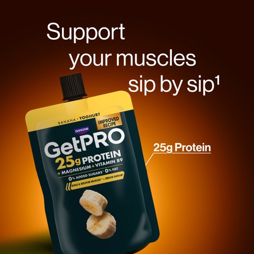 GetPro 25g High Protein Banana Yoghurt Pouch