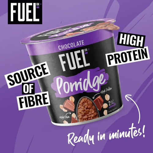 FUEL 10K High Protein Chocolate Porridge Oat Cereal Pot
