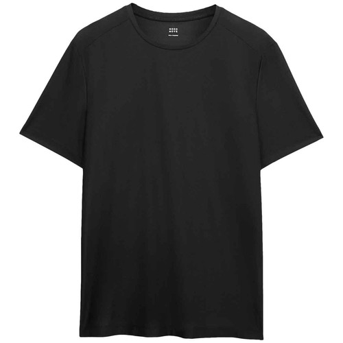 M&S Mens Goodmove Activewear Jacquard Mesh Stripe T-Shirt, S, Black