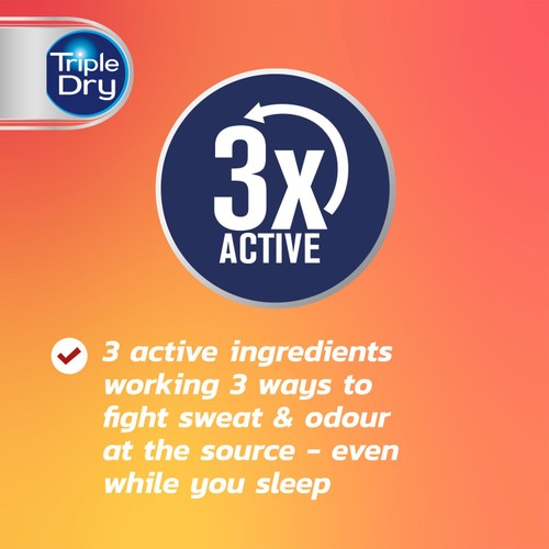 Triple Dry Classic Fragrance-Free Anti-Perspirant Roll On 100-Hours