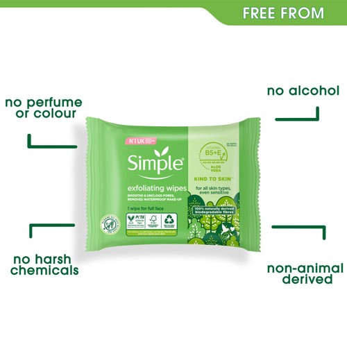 Simple Biodegradable Exfoliating Wipes
