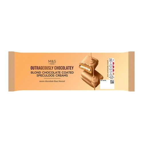 M&S Outrageously Chocolatey Blond Chocolate Coated Speculoos Creams
