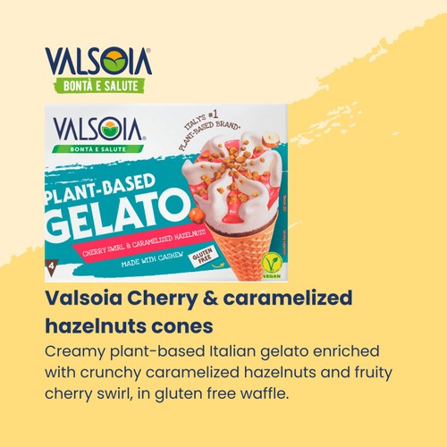 Valsoia Plant Based Gelato Cherry Cone