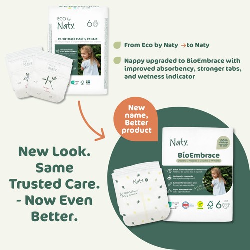 Naty BioEmbrace Nappies Size 6 (16kg+)