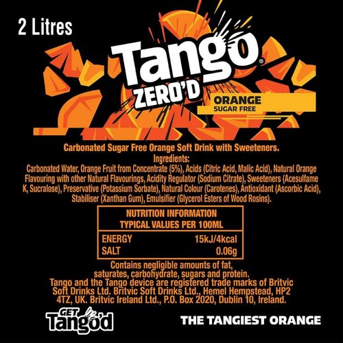 Tango Orange Sugar Free