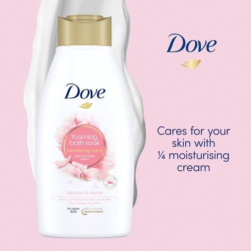 Dove Bubble Bath Soak Renewing Care Peony & Rose